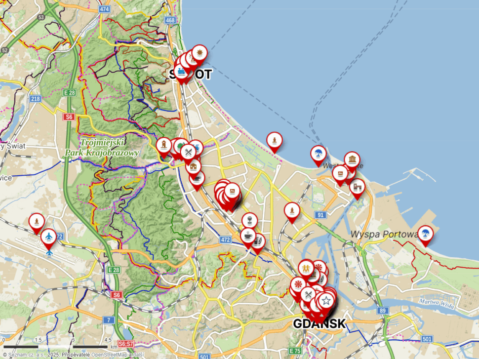 Objednávka Gdaňsk mapa | Cestujte s radostí